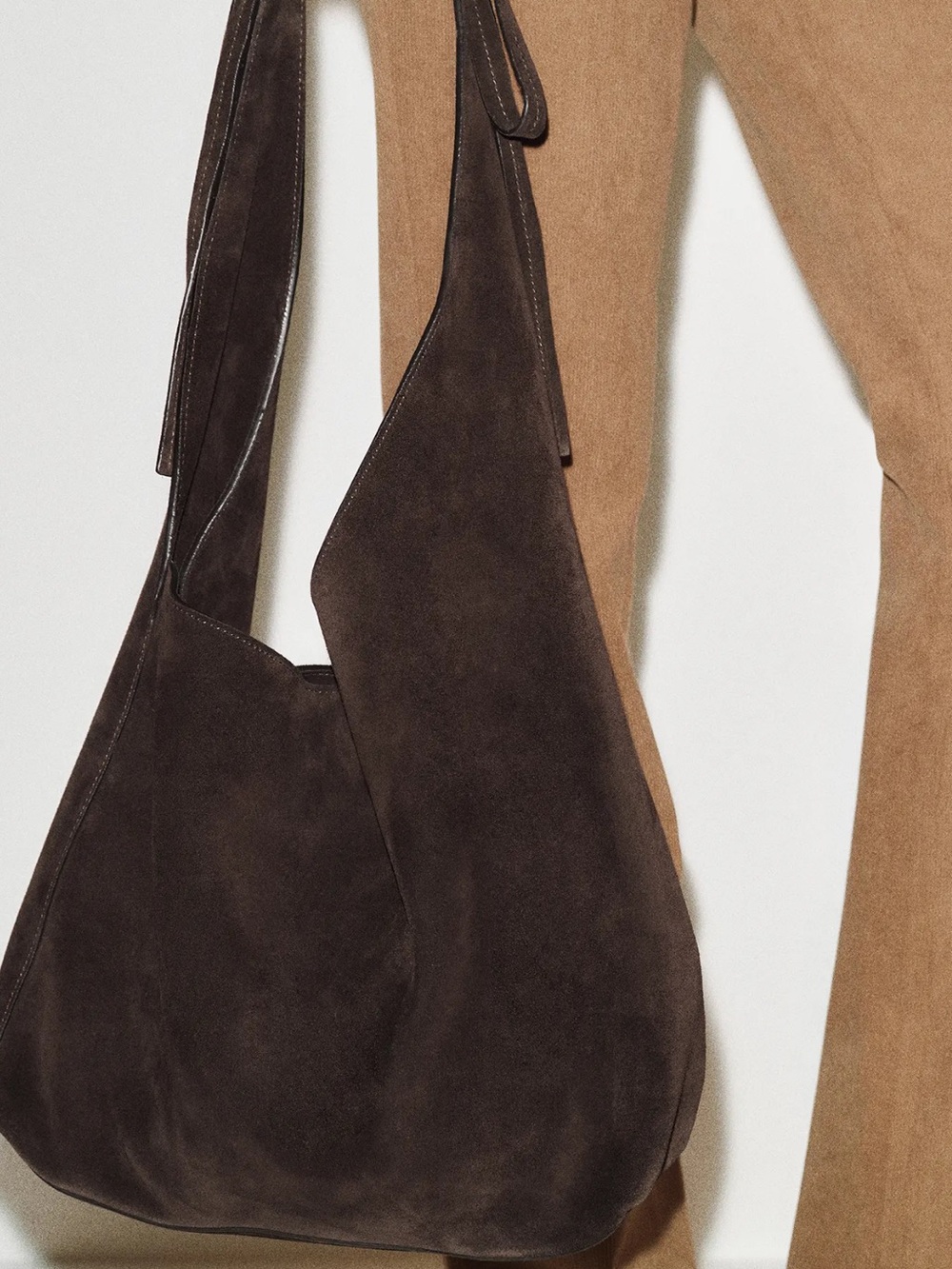 Reformation Vittorio Medium Dark Suede Bag retail $495 - Picture 5 of 11